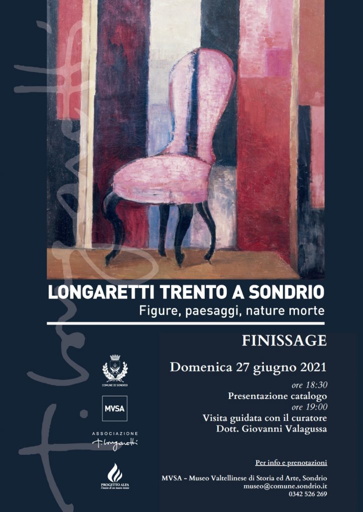 27 Giugno 2021: Presentazione del catalogo e finissage della mostra LONGARETTI A SONDRIO